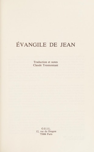 Cover for Évangile de Jean