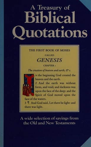 Cover for A Treasury of Biblical quotations