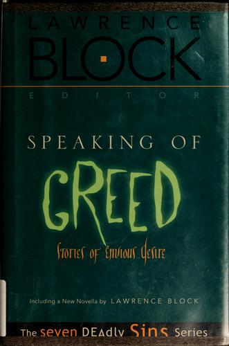 Cover for Speaking of greed