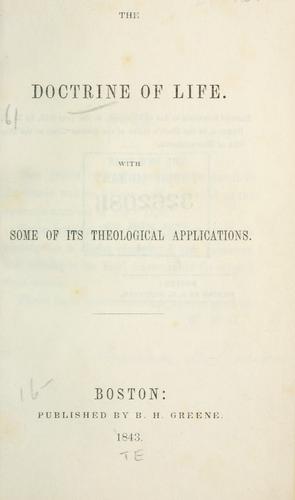 Cover for The doctrine of life