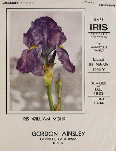 Cover for Rare iris species and varieties, the Amaryllis family, lilies in name only
