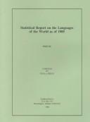 Cover for Statistical Report on the Languages of the World As of 1985, Part IV