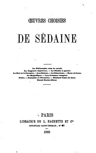 Cover for Oeuvres choisies