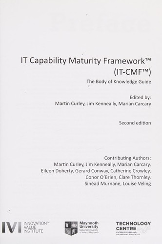 Cover for IT Capability Maturity Framework (IT-CMF)