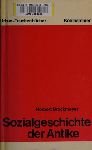 Cover for Sozialgeschichte der Antike