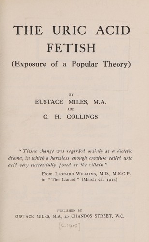 Cover for The uric acid fetish