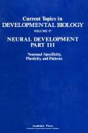 Cover for Neuronal specificity, plasticity, and patterns
