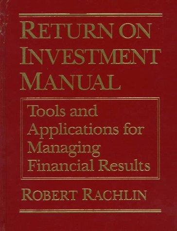 Cover for Return on investment manual