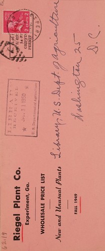 Cover for Wholesale price list, fall 1949
