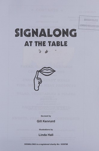 Cover for Signalong at the Table