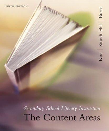 Cover for Secondary School Literacy Instructions (The Content Areas)