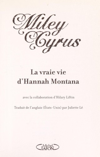 Cover for La vraie vie d'Hannah Montana