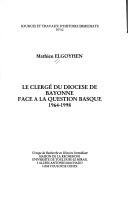 Cover for Le clergé du diocese de Bayonne face a la question basque
