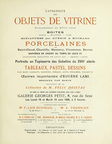 Cover for Catalogue des objets de vitrine principalement du XVIIIe siècle; boîtes; étuis, montres, clés; miniatures par Guérin & Rochard