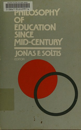 Cover for Philosophy of education since mid-century