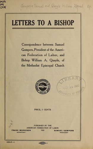 Cover for Letters to a bishop