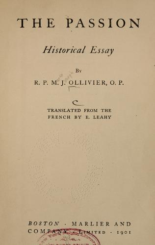 Cover for The passion