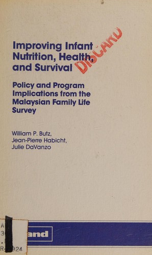 Cover for Improving infant nutrition, health, and survival