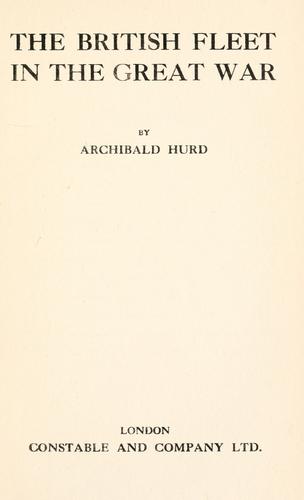 Cover for The British fleet in the great war