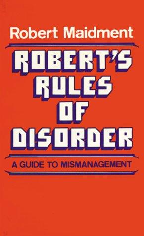 Cover for Robert's Rules of Disorder