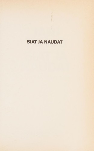 Cover for Siat ja naudat