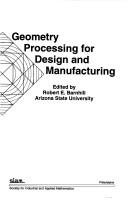 Cover for Geometry processing for design and manufacturing