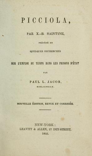 Cover for Picciola