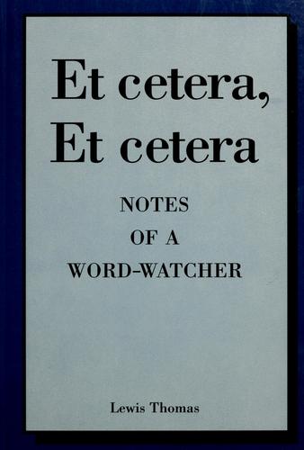 Cover for Et cetera, et cetera