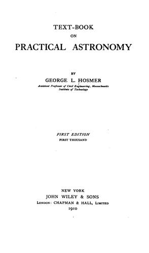 Cover for Text-book on practical astronomy