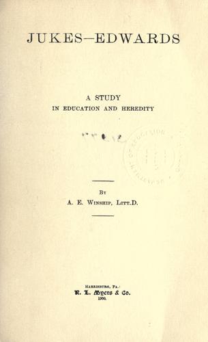 Cover for Jukes-Edwards