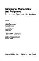 Cover for Functional monomers and polymers