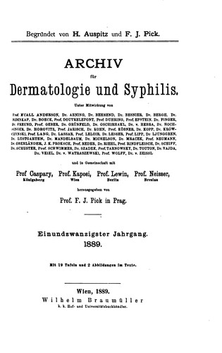 Cover for Archiv für Dermatologie und Syphilis