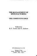 Cover for The Management of manufacturing
