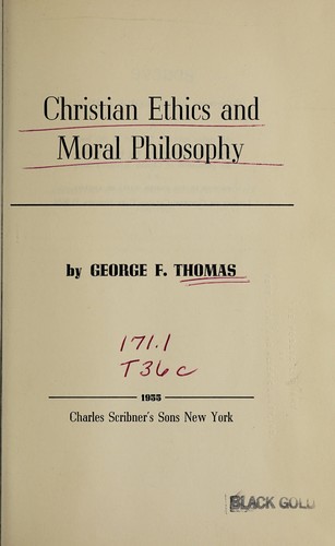 Cover for Christian ethics and moral philosophy