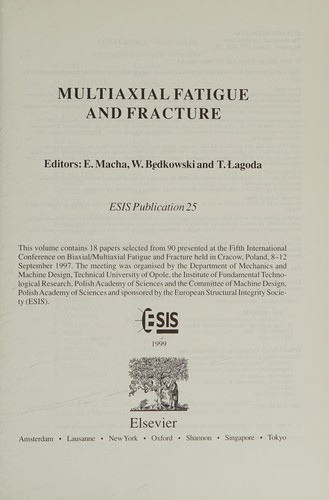 Cover for Multiaxial fatigue and fracture