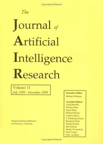 Cover for Journal of Artificial Intelligence Research, Volume 11 (JAIR)