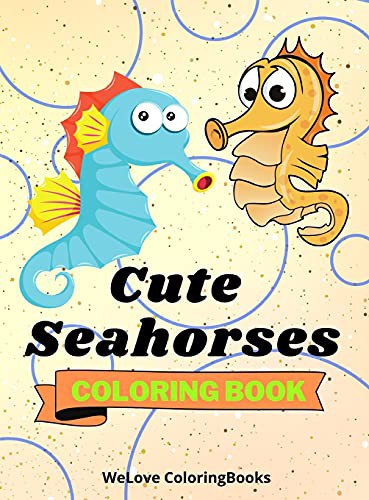 Cover for Cute Seahorses Coloring Book