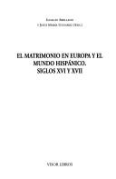 Cover for El Matrimonio En Europa y El Mundo Hispanico