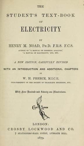 Cover for The student's text-book of electricity
