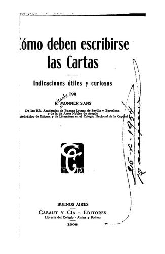 Cover for Cómo deben escribirse las cartas: Indicaciones útiles y curiosas