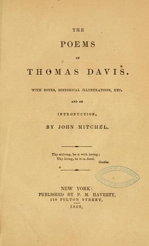 Cover for The poems of Thomas Davis.