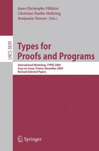 Cover for Types for Proofs and Programs