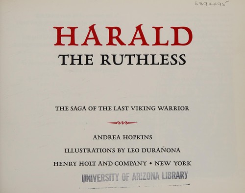 Cover for Harald the Ruthless
