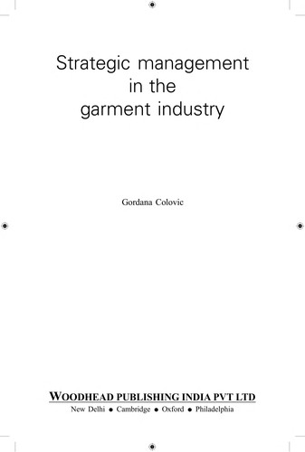 Cover for Strategic Management in the Garment Industry