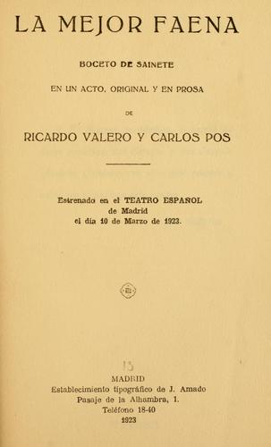 Cover for mejor faena