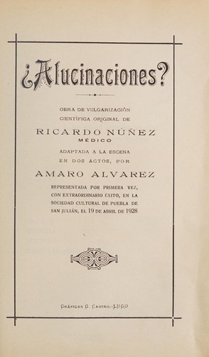 Cover for ?Alucinaciones?