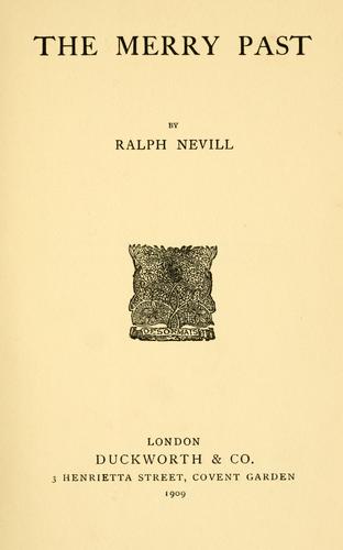 Cover for merry past