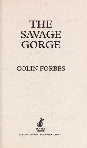 Cover for The savage gorge