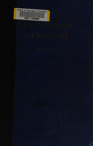 Cover for The philosophy of Christianity