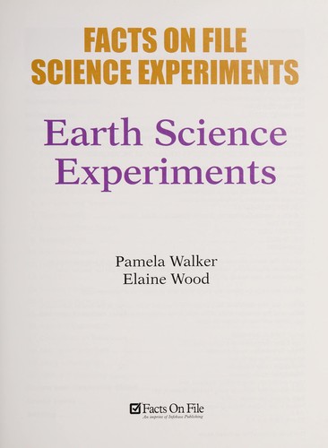 Cover for Earth science experiments